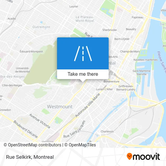 Rue Selkirk map