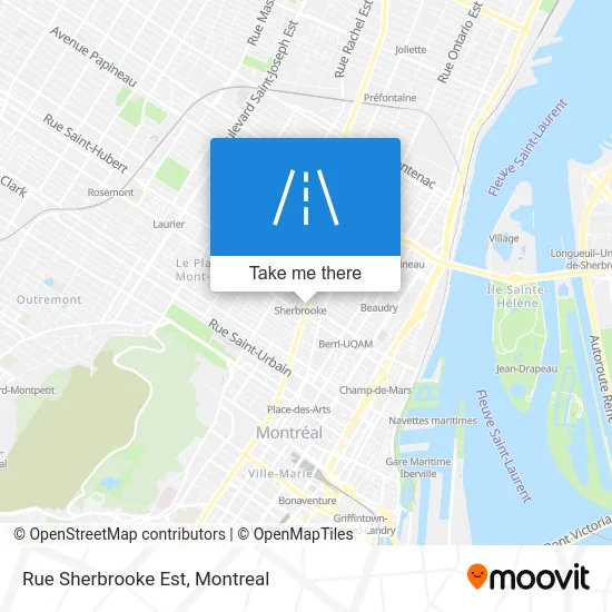 Rue Sherbrooke Est map