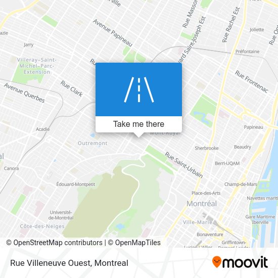Rue Villeneuve Ouest map
