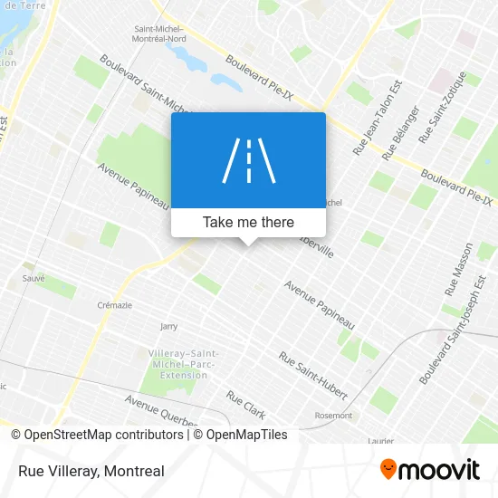 Rue Villeray map