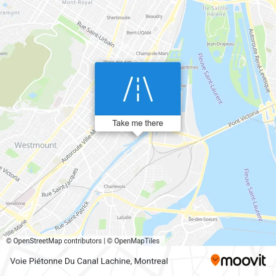 Voie Piétonne Du Canal Lachine map