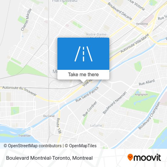 Boulevard Montréal-Toronto map