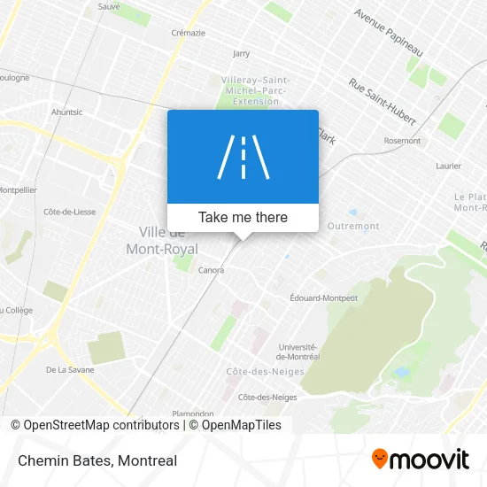 Chemin Bates map