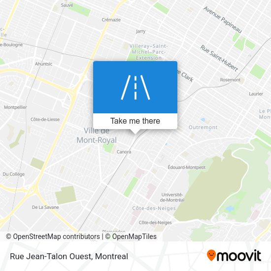 Rue Jean-Talon Ouest map