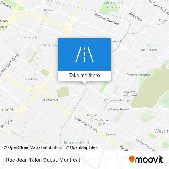 Rue Jean-Talon Ouest map