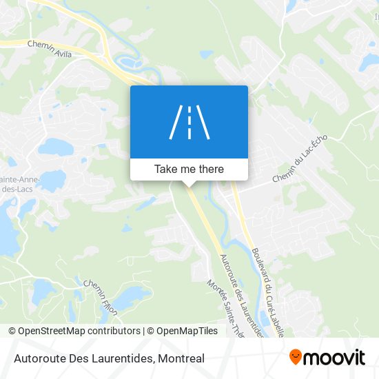 Autoroute Des Laurentides map