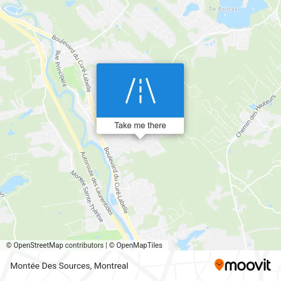 Montée Des Sources map