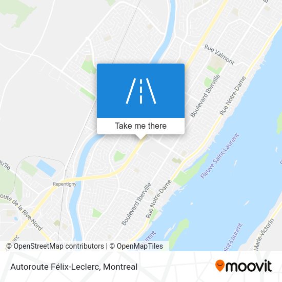Autoroute Félix-Leclerc map