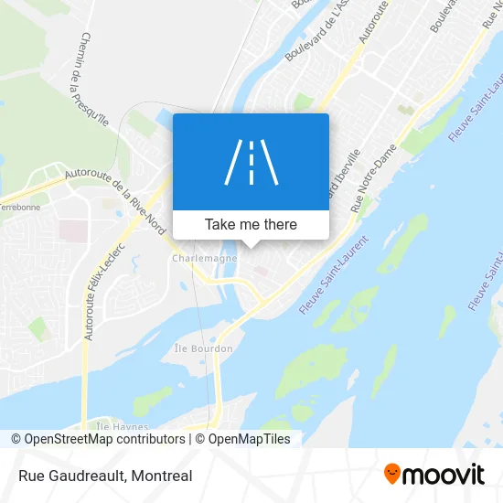 Rue Gaudreault map