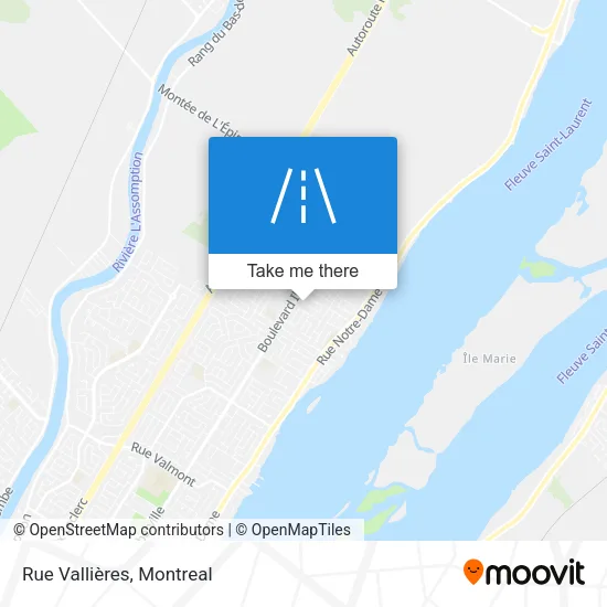 Rue Vallières map