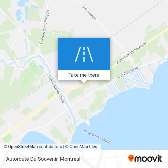 Autoroute Du Souvenir map