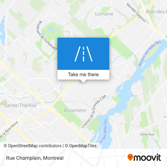 Rue Champlain map