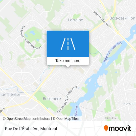 Rue De L'Érablière map