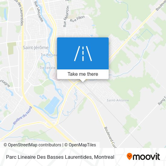 Parc Lineaire Des Basses Laurentides map