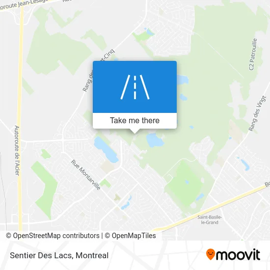 Sentier Des Lacs map