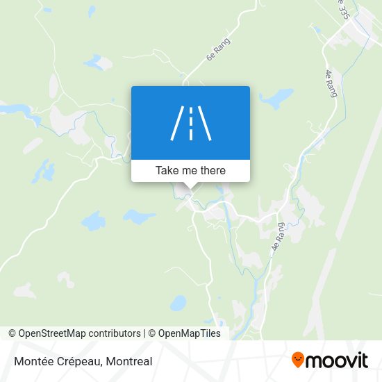 Montée Crépeau map