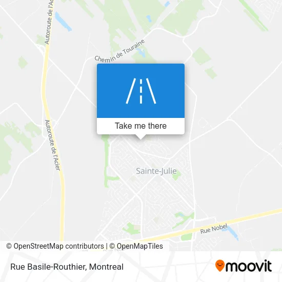 Rue Basile-Routhier map