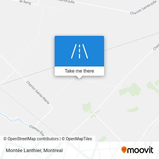 Montée Lanthier map