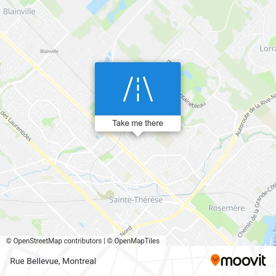 Rue Bellevue map