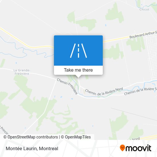 Montée Laurin map