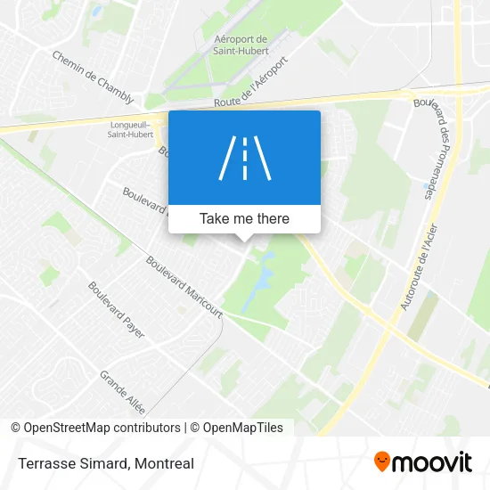 Terrasse Simard map