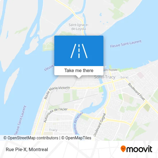 Rue Pie-X map
