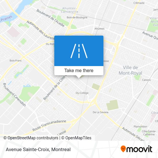 Avenue Sainte-Croix map