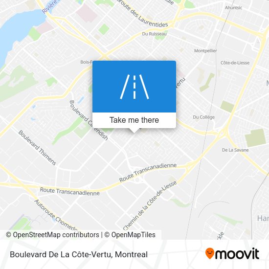 Boulevard De La Côte-Vertu map