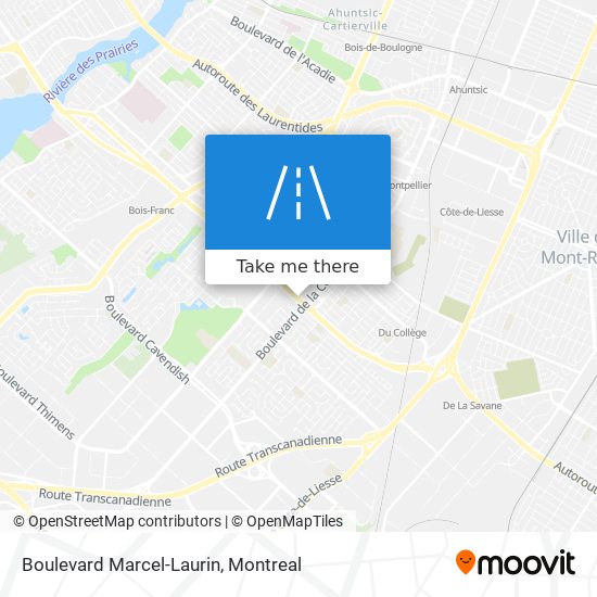 Boulevard Marcel-Laurin map
