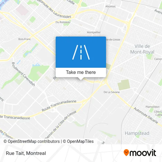 Rue Tait map