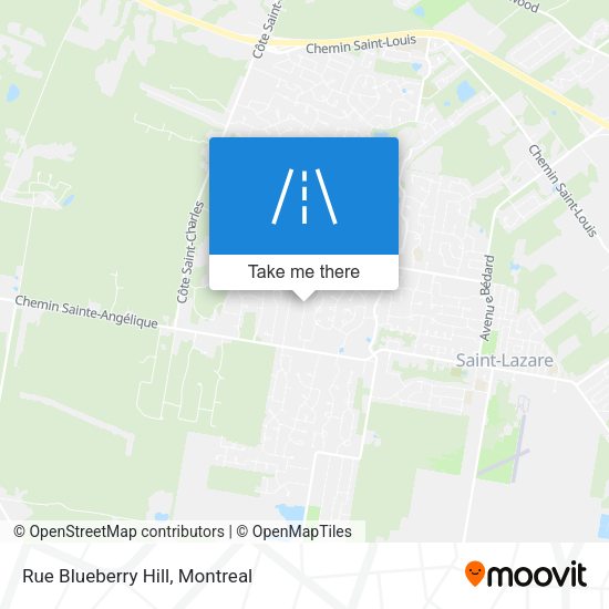 Rue Blueberry Hill map