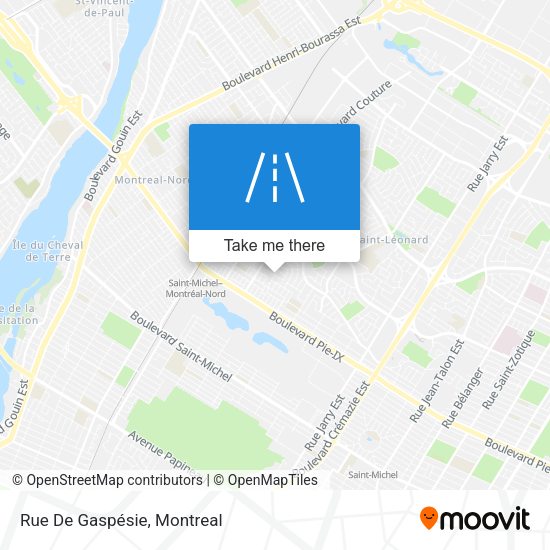 Rue De Gaspésie map