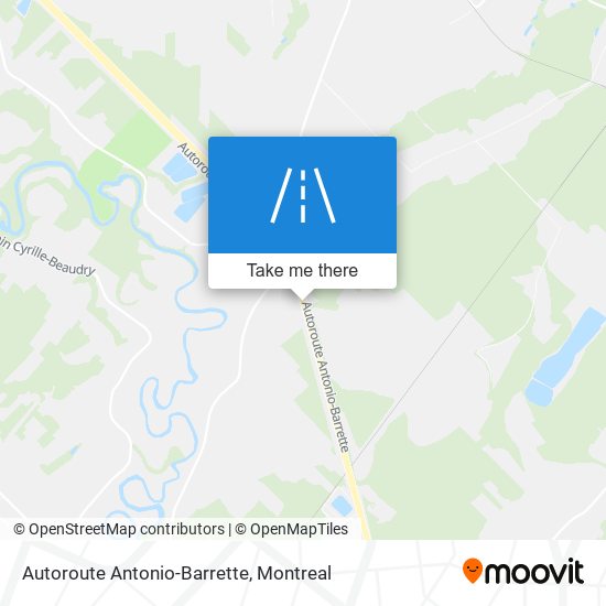 Autoroute Antonio-Barrette map