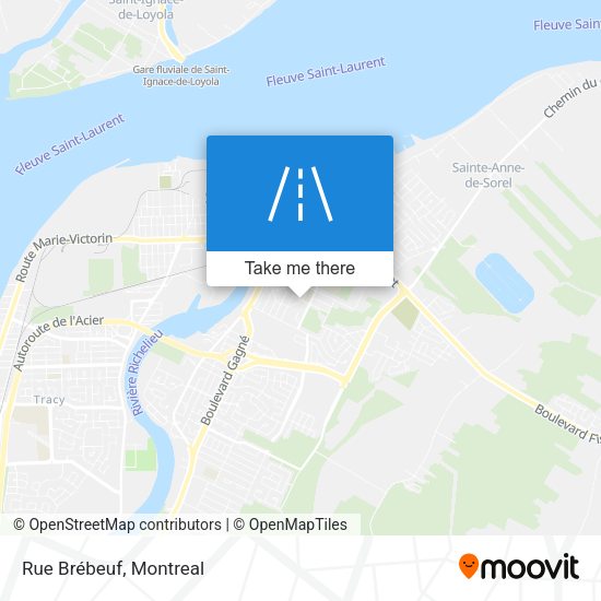 Rue Brébeuf map