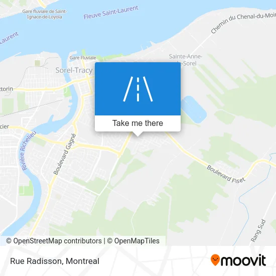 Rue Radisson map