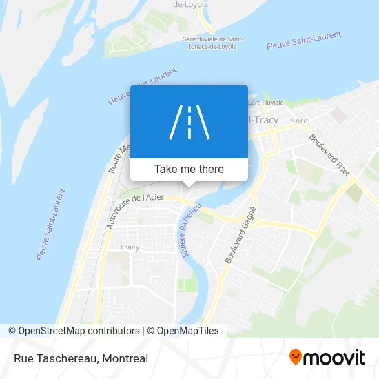 Rue Taschereau map