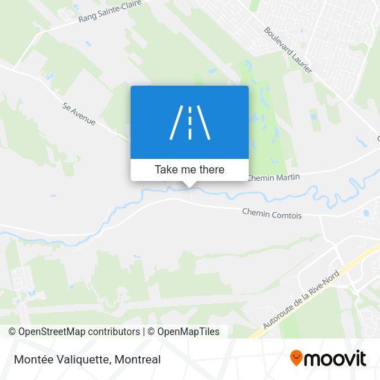 Montée Valiquette map