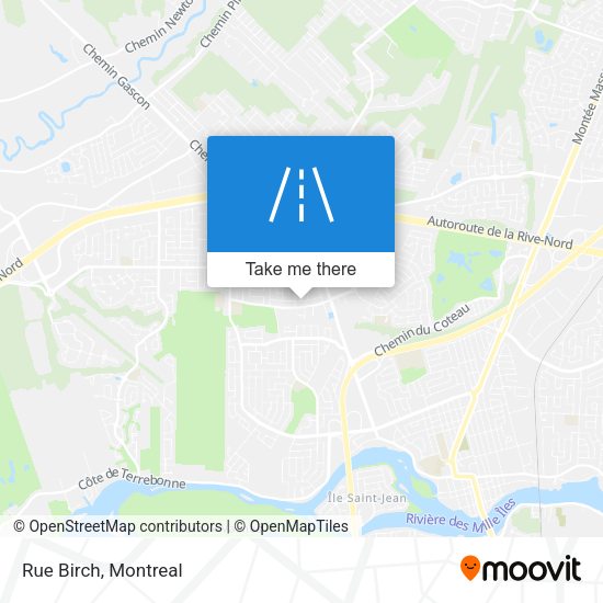 Rue Birch map