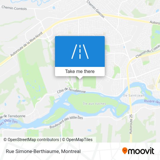 Rue Simone-Berthiaume map