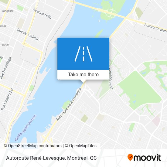 Autoroute René-Levesque map