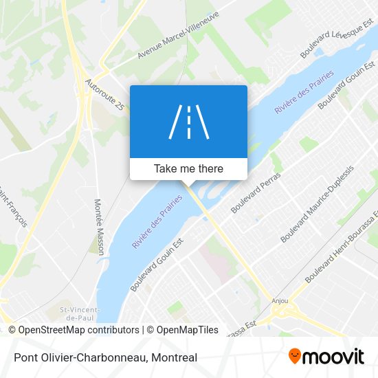 Pont Olivier-Charbonneau map