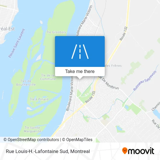 Rue Louis-H.-Lafontaine Sud map