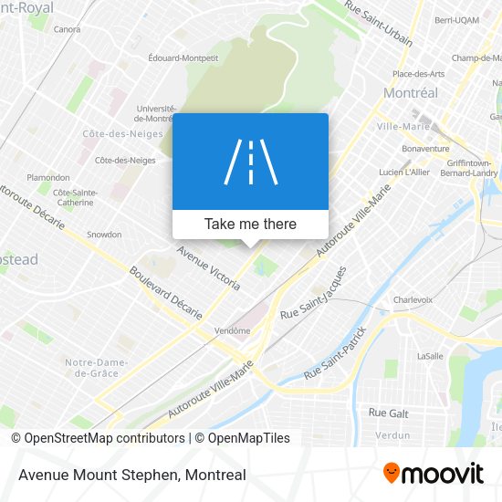 Avenue Mount Stephen map