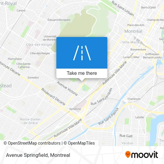 Avenue Springfield map