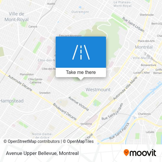 Avenue Upper Bellevue map