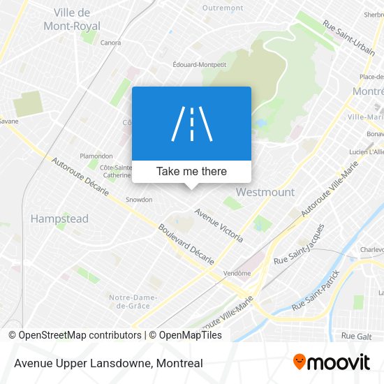 Avenue Upper Lansdowne map