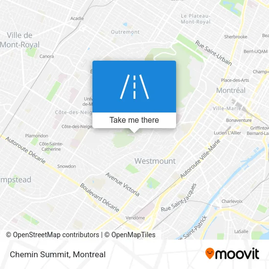 Chemin Summit map