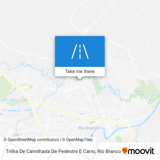 Trilha De Camilhada De Pedestre E Carro map