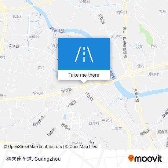 得来速车道 map