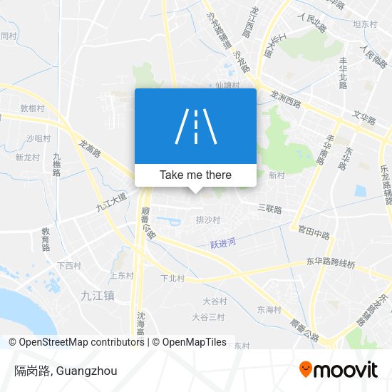 隔岗路 map